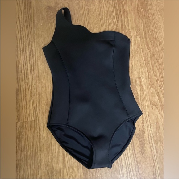 STAUD Black Asymmetrical One-Piece Swimsuit - Picture 6 of 14